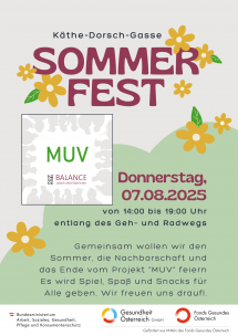 Plakat Sommerfest Käthe-Dorsch-Gasse